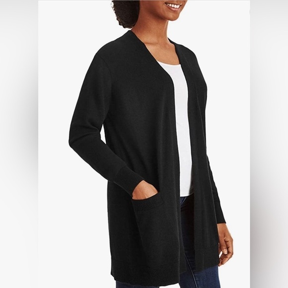 Member's Mark - Women's Cashmere Blend Cardigan Sweater - Black - Picture 1 of 9